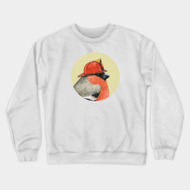 Eurasian bullfinch Crewneck Sweatshirt by Mikhail Vedernikov